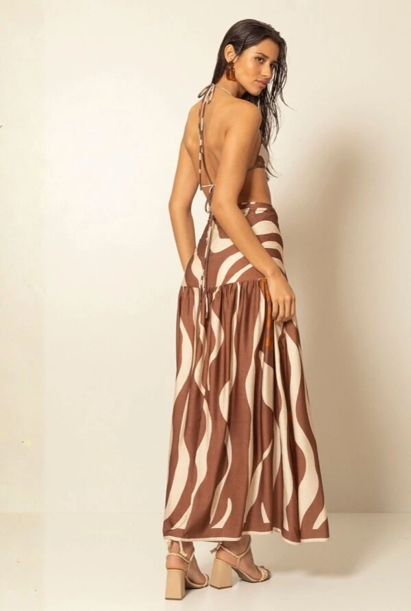 Saia Longa Estampada