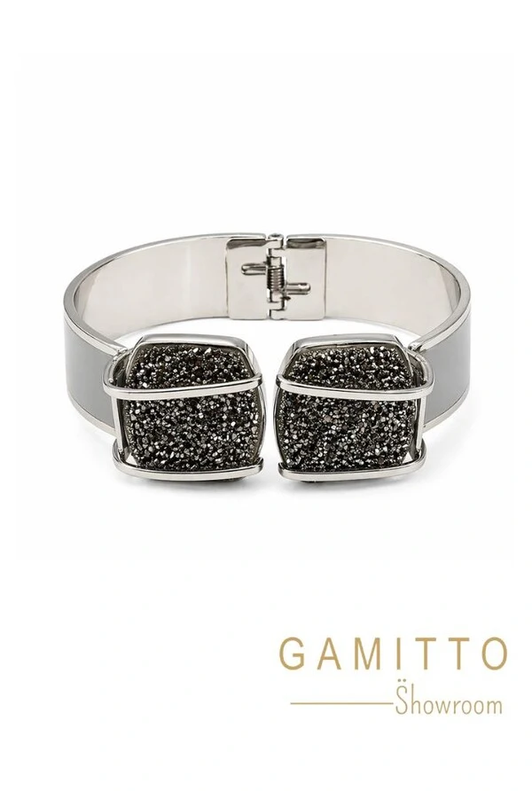 Bracelete Drusa em Banho Prata