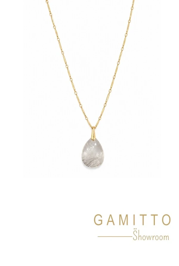 Colar Cristal em Banho Ouro