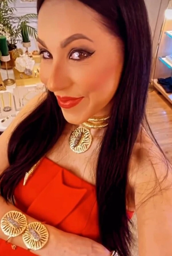 Gargantilha Drusa em Banho Ouro