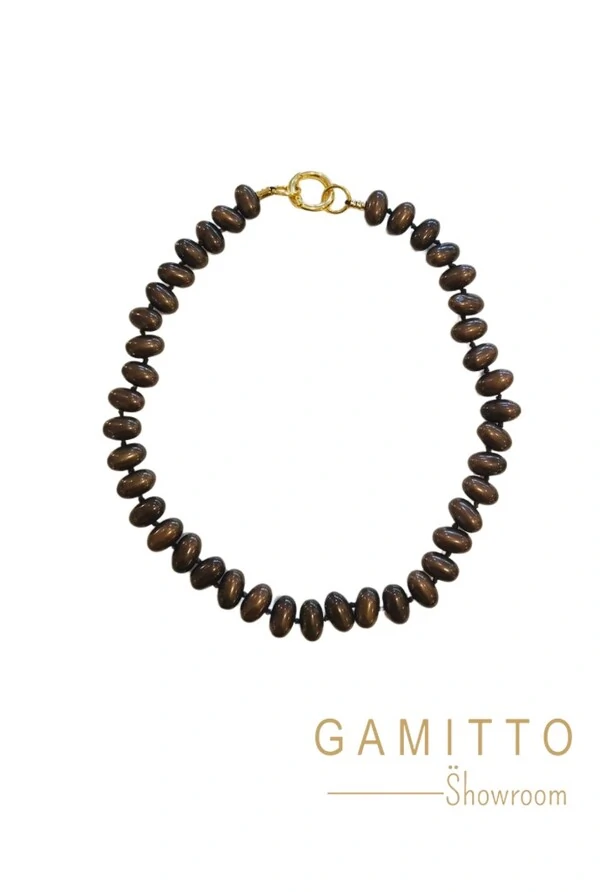 Colar Pedras em Banho Ouro