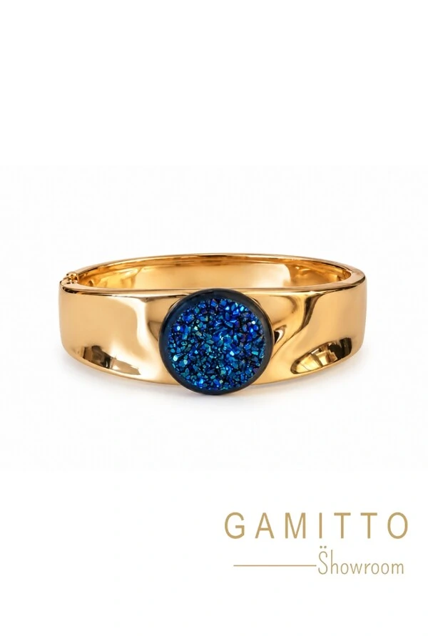 Bracelete Drusa em Banho Ouro