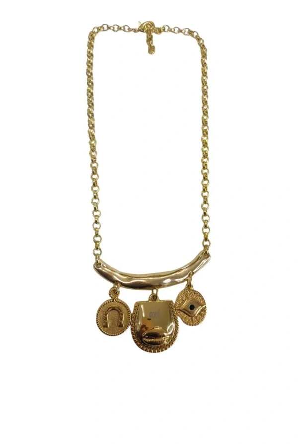 Colar Axé em Banho Ouro