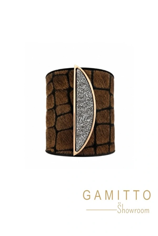 Bracelete Drusa em Banho Ouro