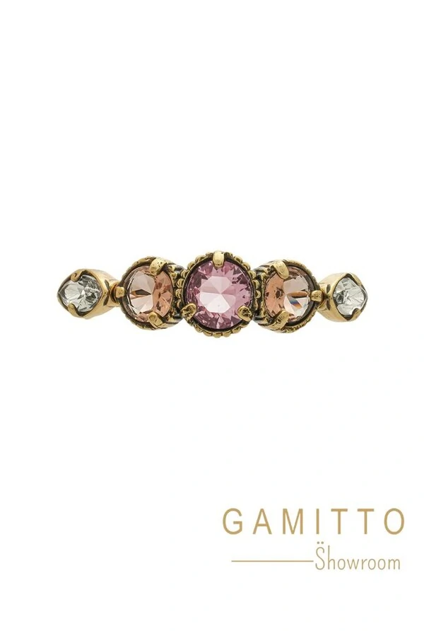 Bracelete Cristais em Banho Ouro Vintage