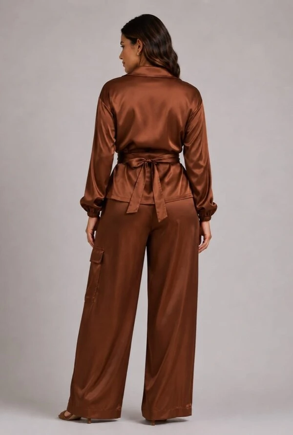 Conjunto em Cetim com Amarração