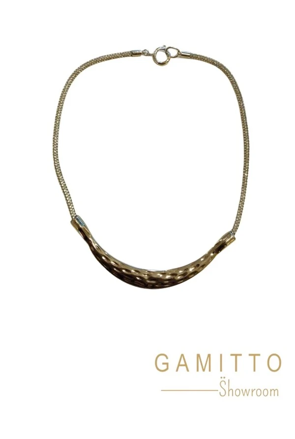 Colar Cristais em Banho Prata