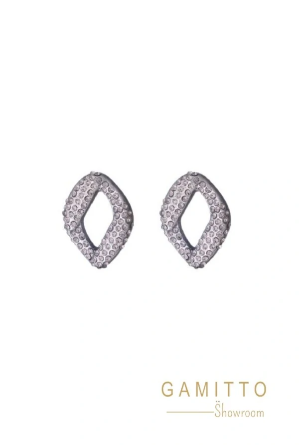 Brinco Cristais em Banho Prata