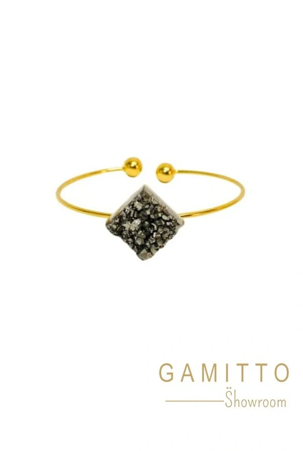 Bracelete Drusa em Banho Ouro