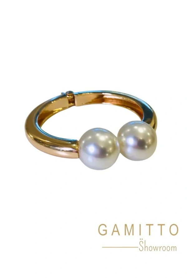 Bracelete Pérolas em Banho Ouro