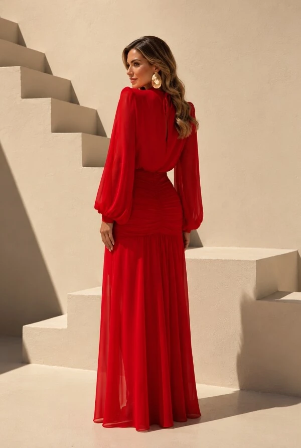 Vestido Longo com Fenda