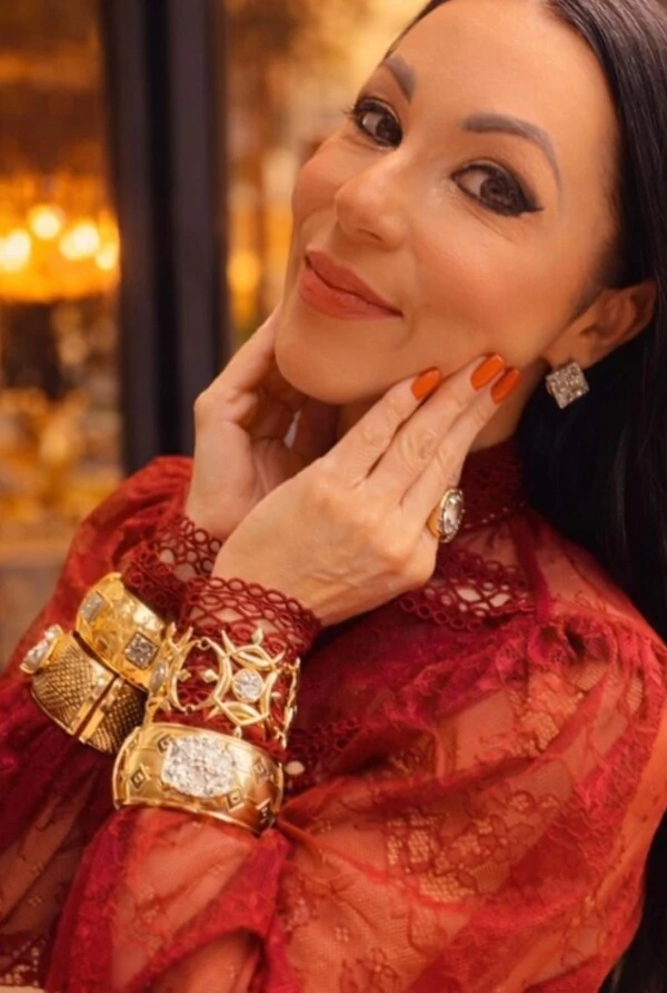 Bracelete Drusa em Banho Ouro