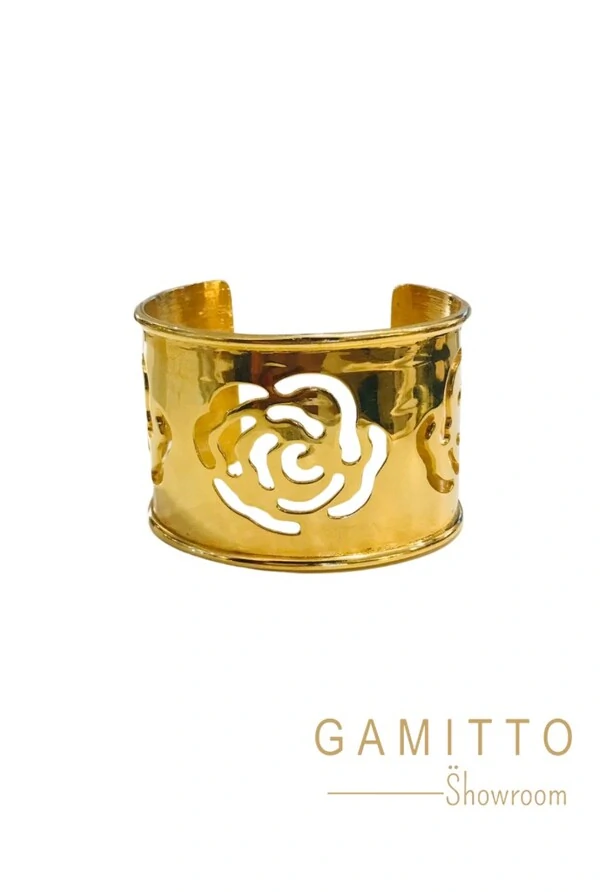 Bracelete Flor em Banho Ouro