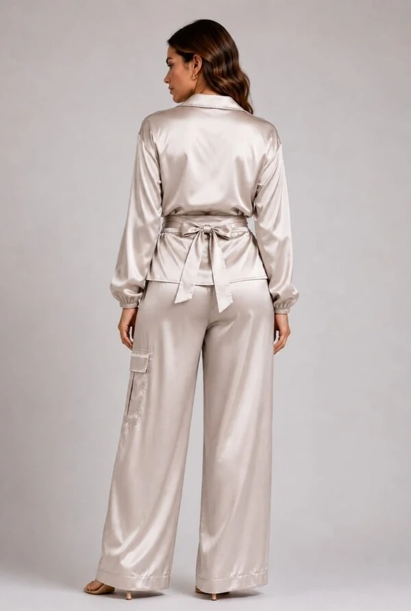 Conjunto em Cetim com Amarração