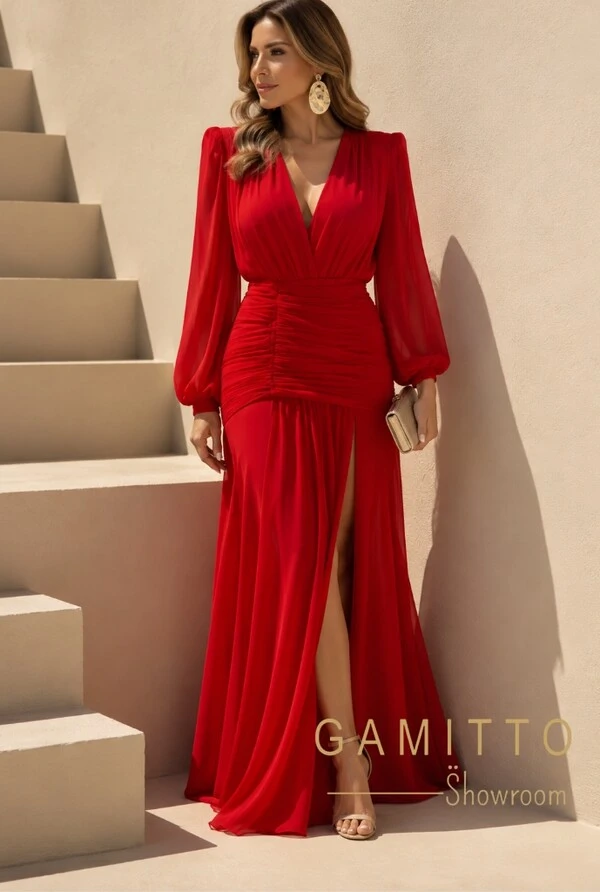 Vestido Longo com Fenda