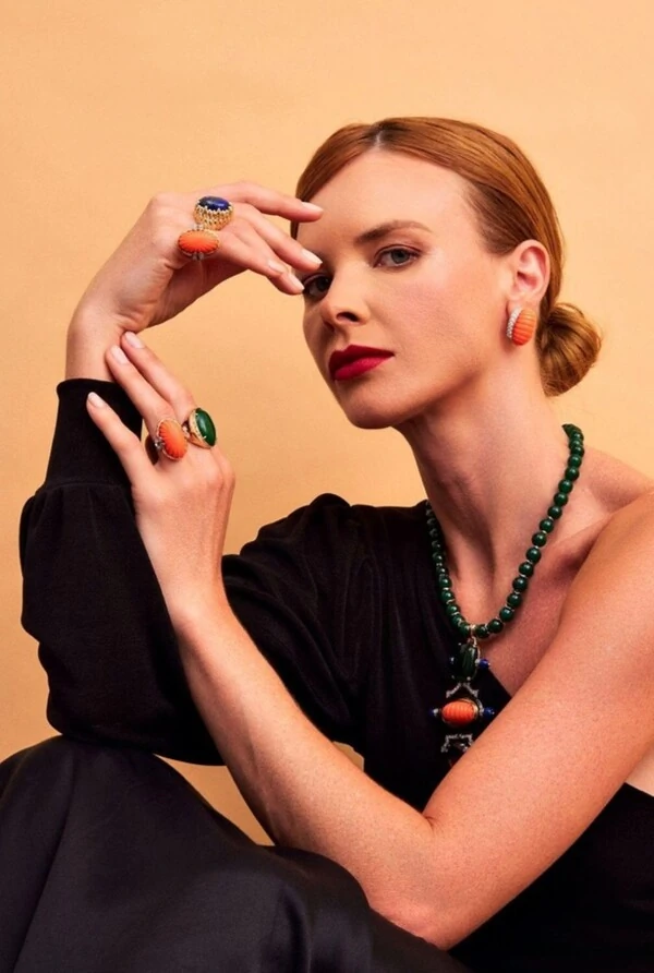 Anel Cristais em Banho Ouro