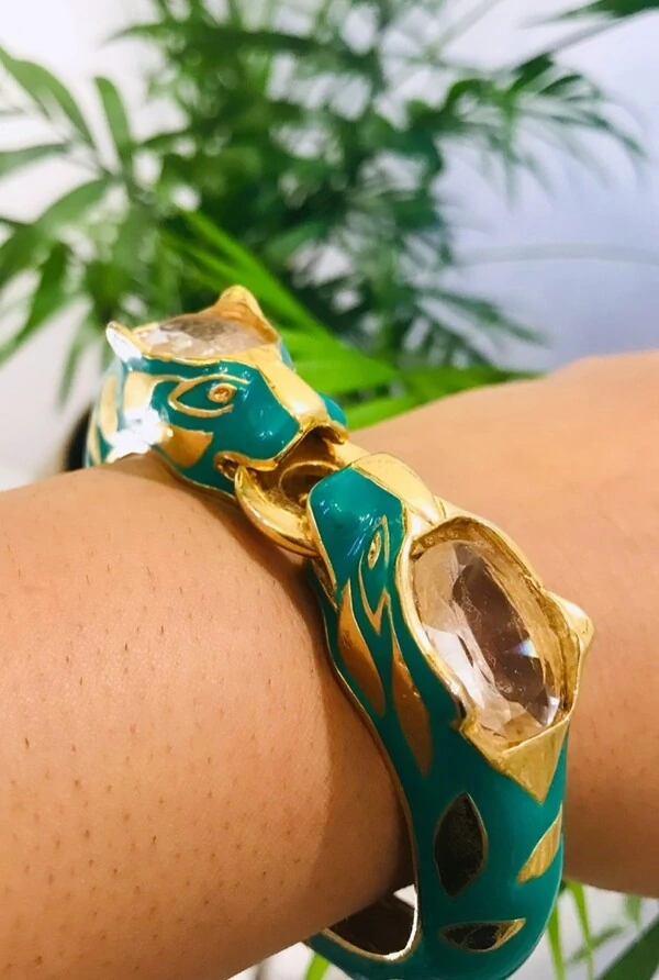 Bracelete Esmaltado em Banho Ouro