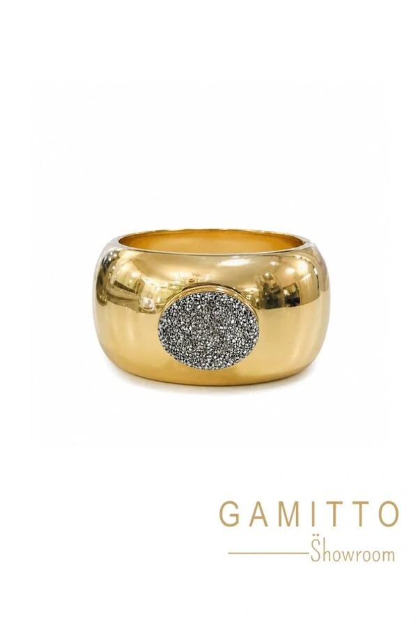 Bracelete Drusa em Banho Ouro