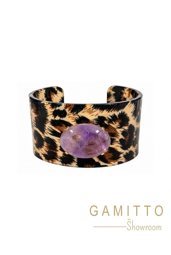 Bracelete Onça em Banho Ouro
