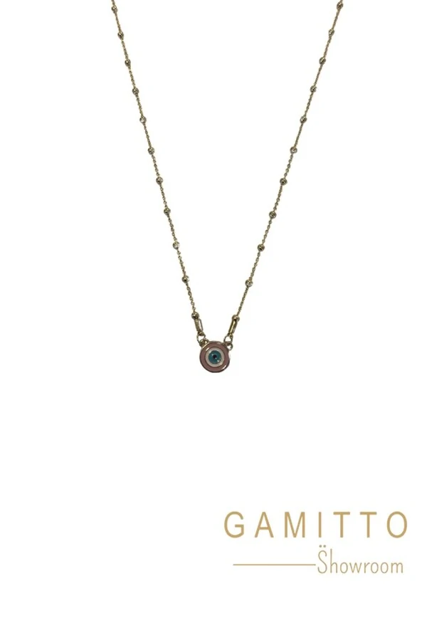 Colar Olho Grego em Banho Ouro