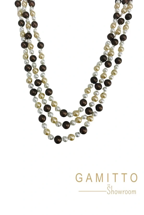 Colar Pérolas em Banho Ouro