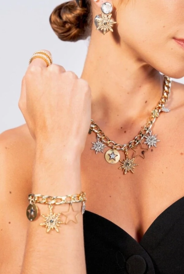 Pulseira Cristais em Mix de Banhos