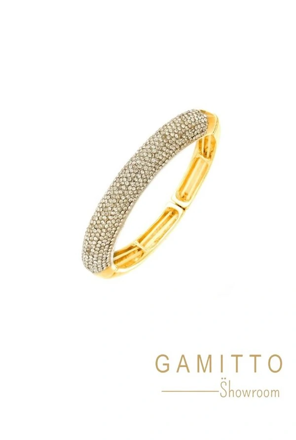 Bracelete Cristais em Banho Ouro