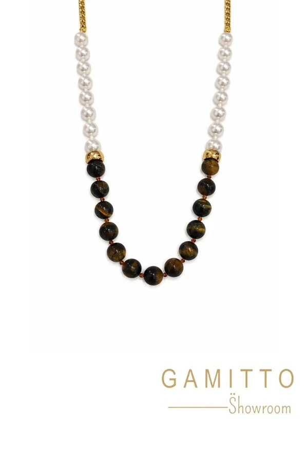 Colar Pérolas em Banho Ouro