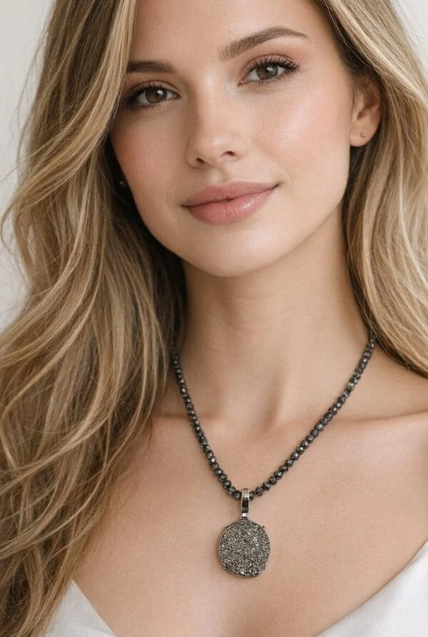 Colar Drusa em Banho Prata