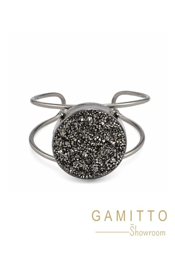 Bracelete Drusa em Banho Prata