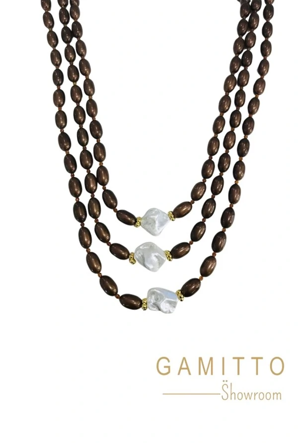 Colar Pérolas em Banho Ouro