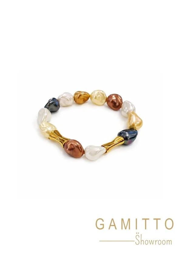 Pulseira Pérolas em Banho Ouro