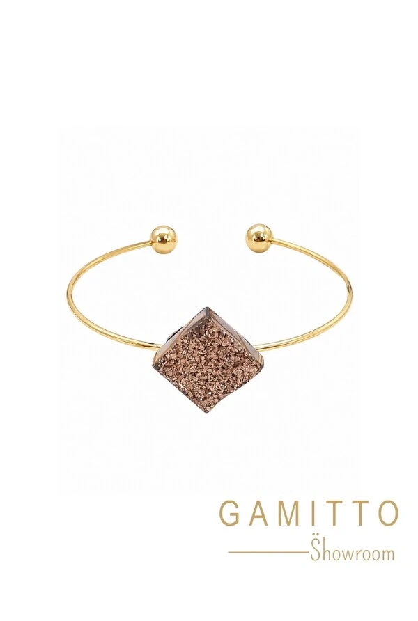Bracelete Drusa em Banho Ouro