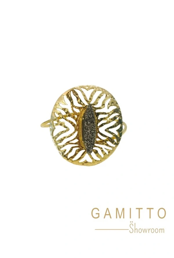 Bracelete Drusa em Banho Ouro