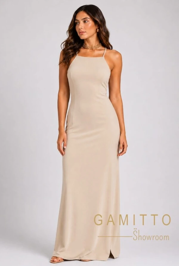 Vestido Longo em Camurça