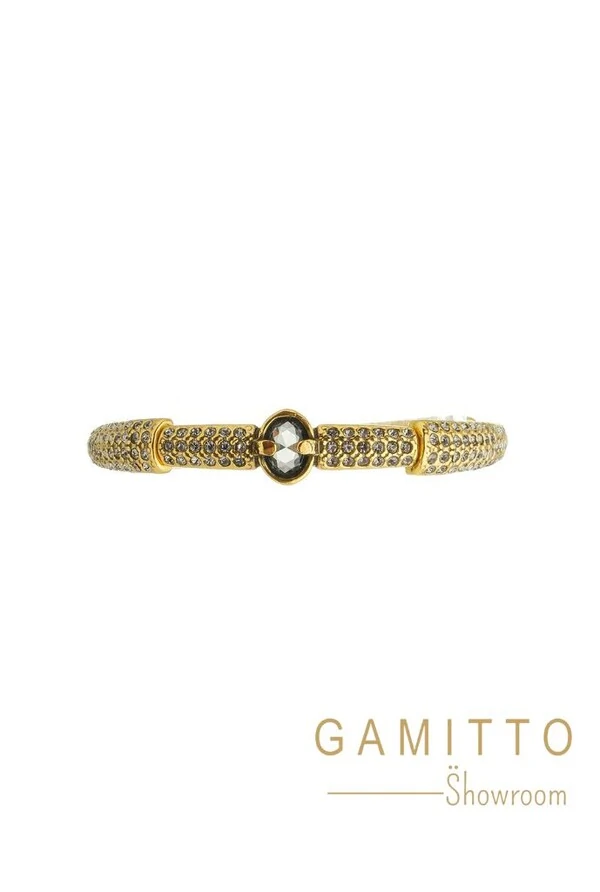 Pulseira Cristais em Banho Ouro Vintage