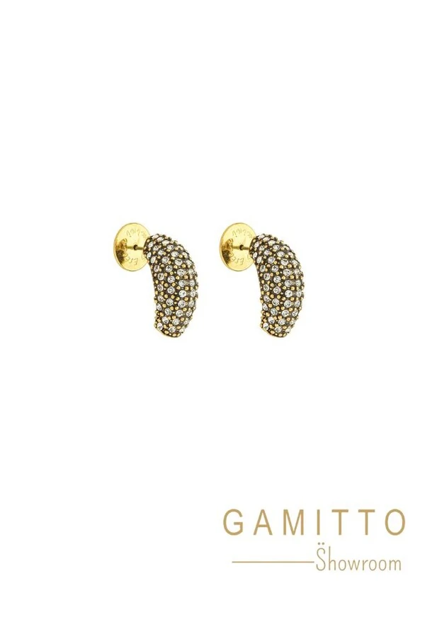Brinco Cristais em Banho Ouro Vintage