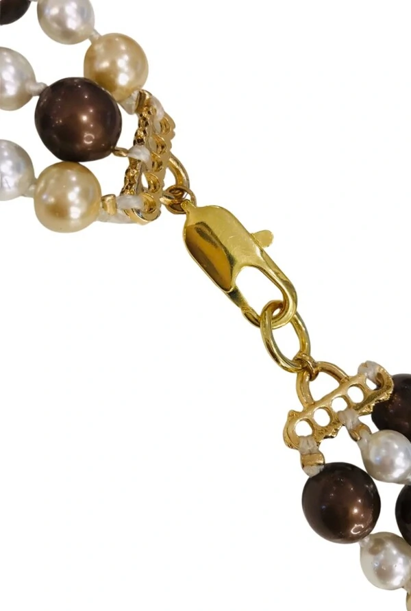 Colar Pérolas em Banho Ouro