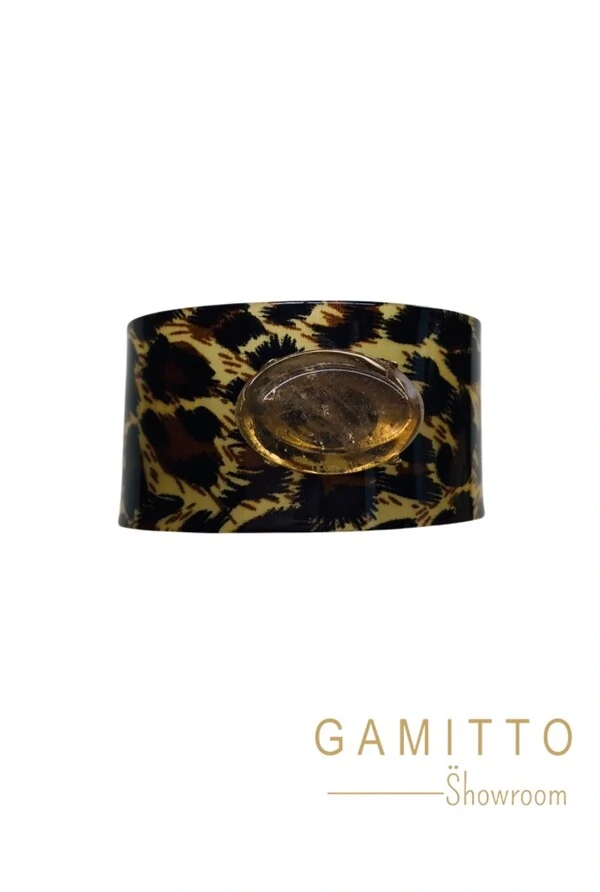 Bracelete Pedra Natural em Banho Ouro