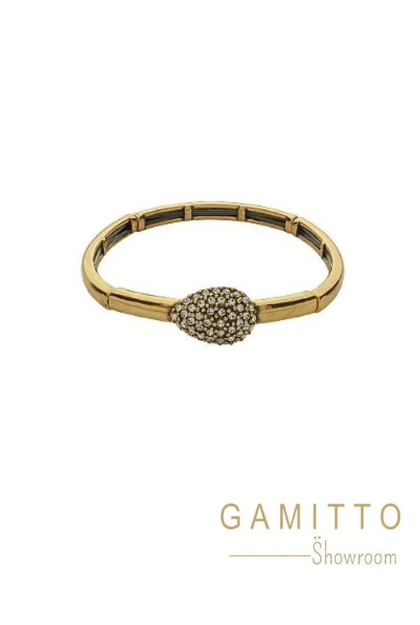 Pulseira Cristais em Banho Ouro Vintage