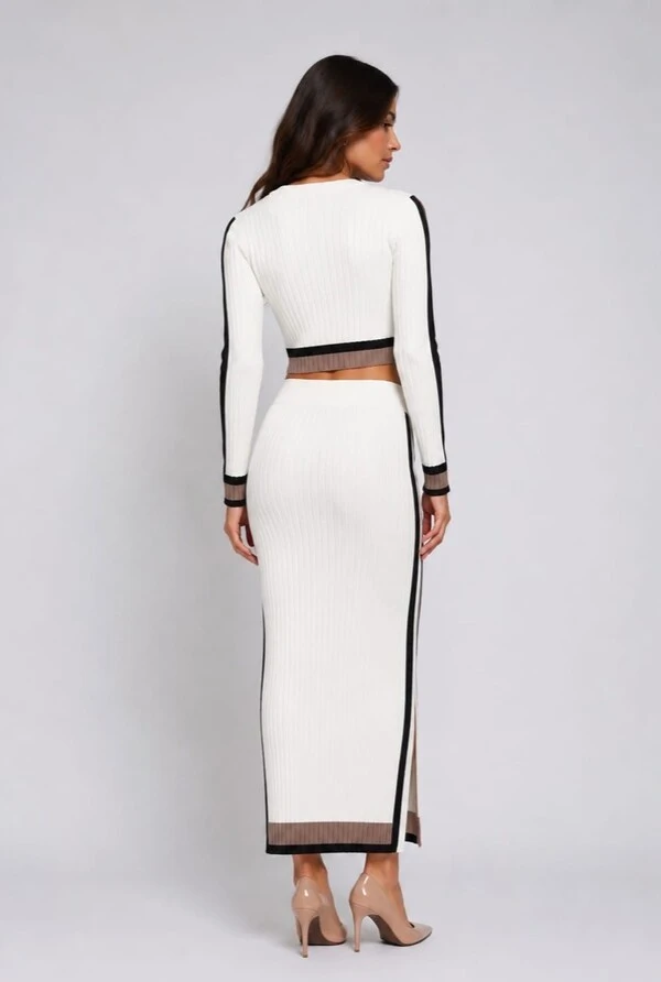 Conjunto Branco em Tricot