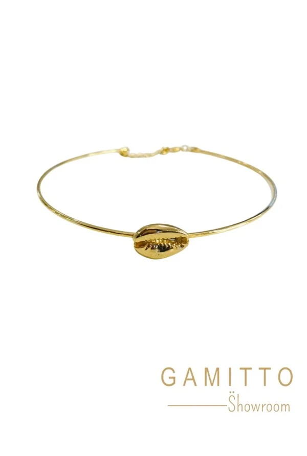 Gargantilha Búzios em Banho Ouro