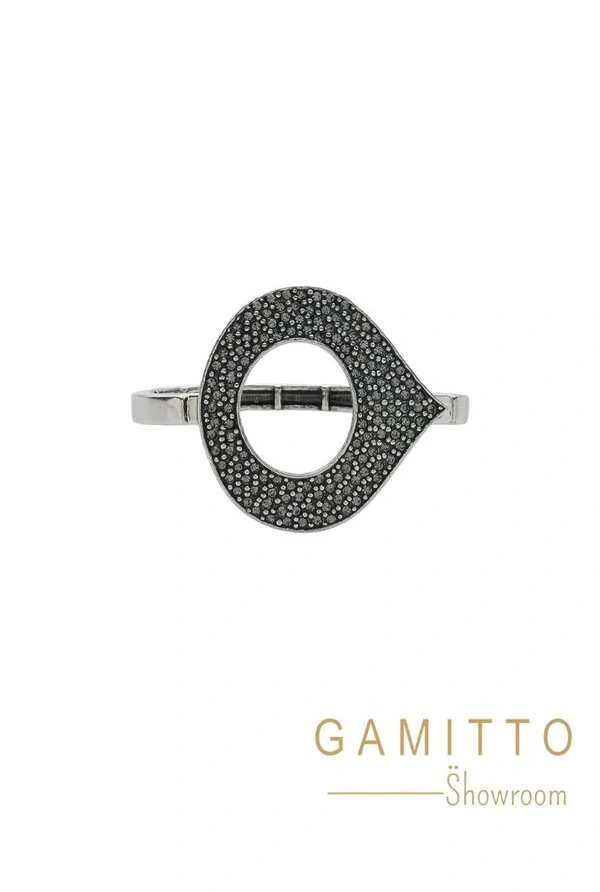 Pulseira Cristais em Banho Prata Vintage