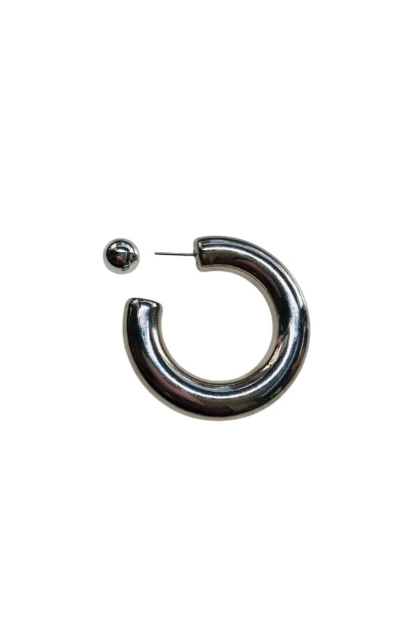 Brinco Argola em Banho Prata