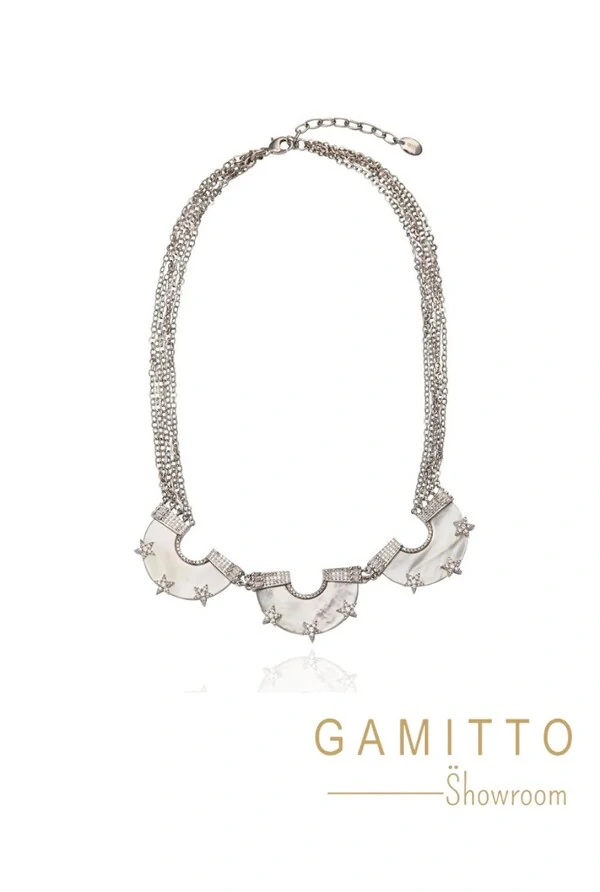 Colar Madrepérola em Banho Prata