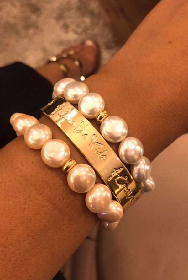 Pulseira Pérola em Banho Ouro