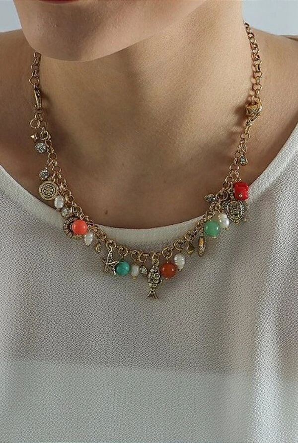 Colar/Pulseira em Banho Ouro Vintage