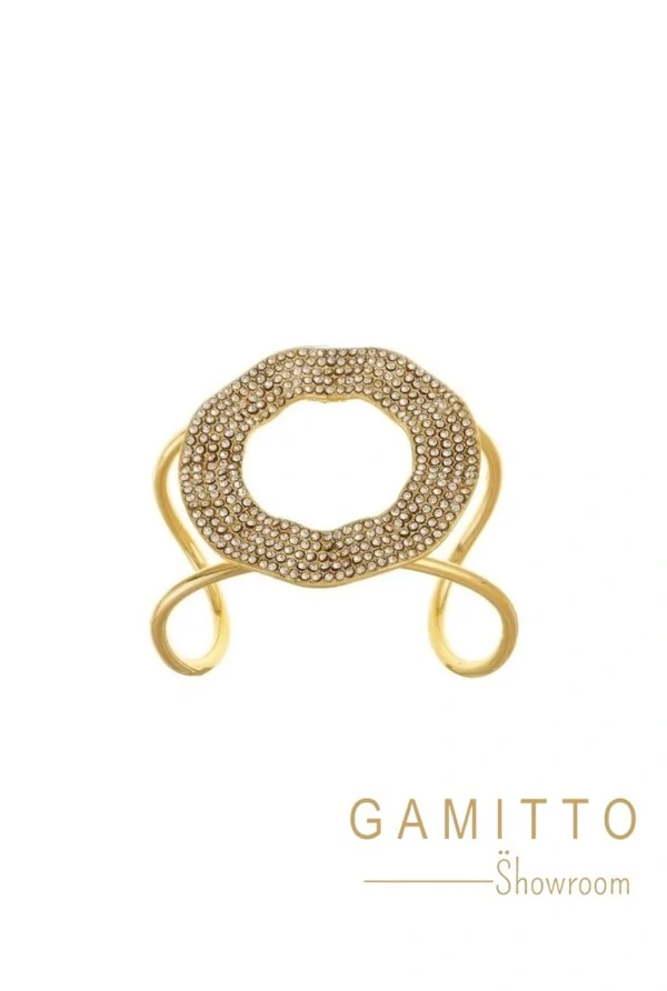 Bracelete Cristais em Banho Ouro