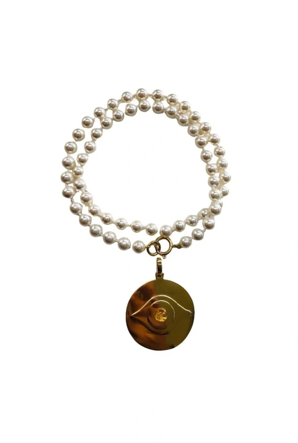 Colar Pérolas em Banho Ouro