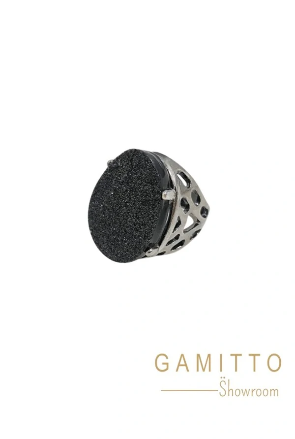 Anel Drusa em Banho Grafite